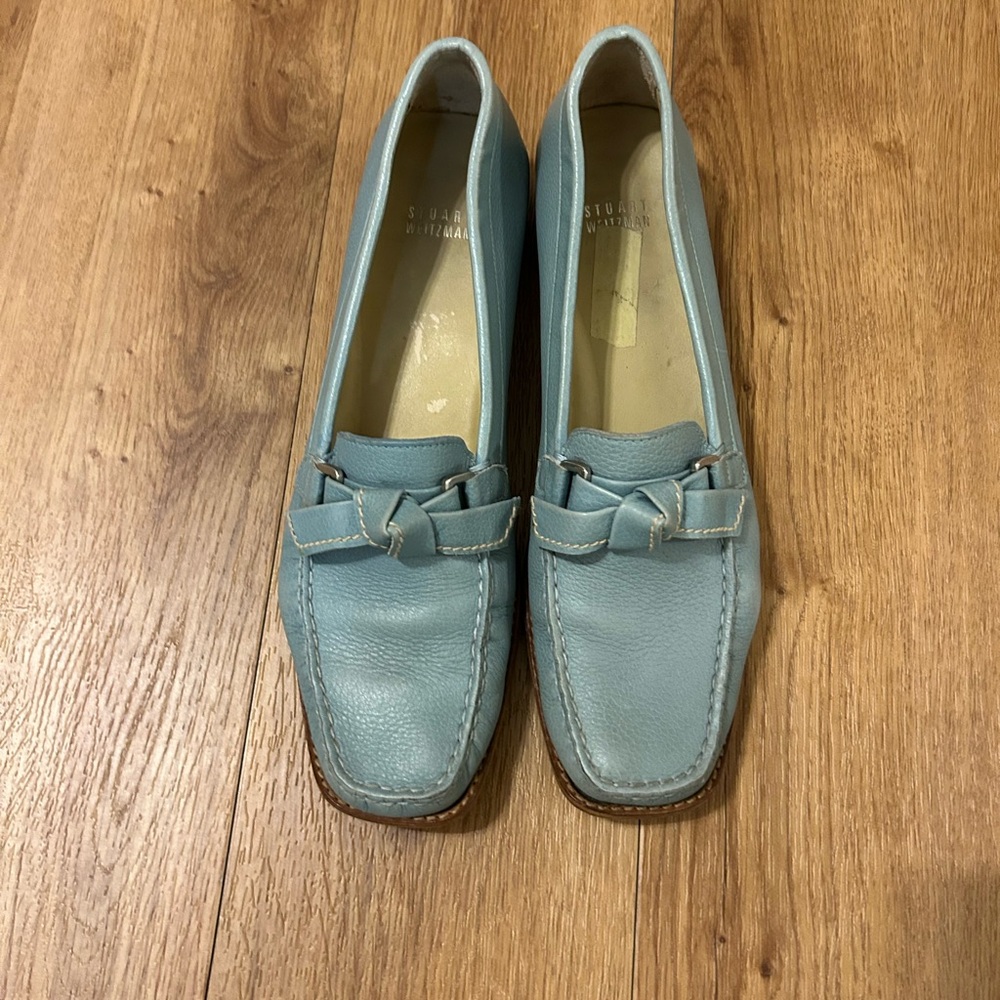 Stuart Weitzman Stylish Blue Loafers for Women size 10 SS